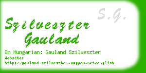 szilveszter gauland business card